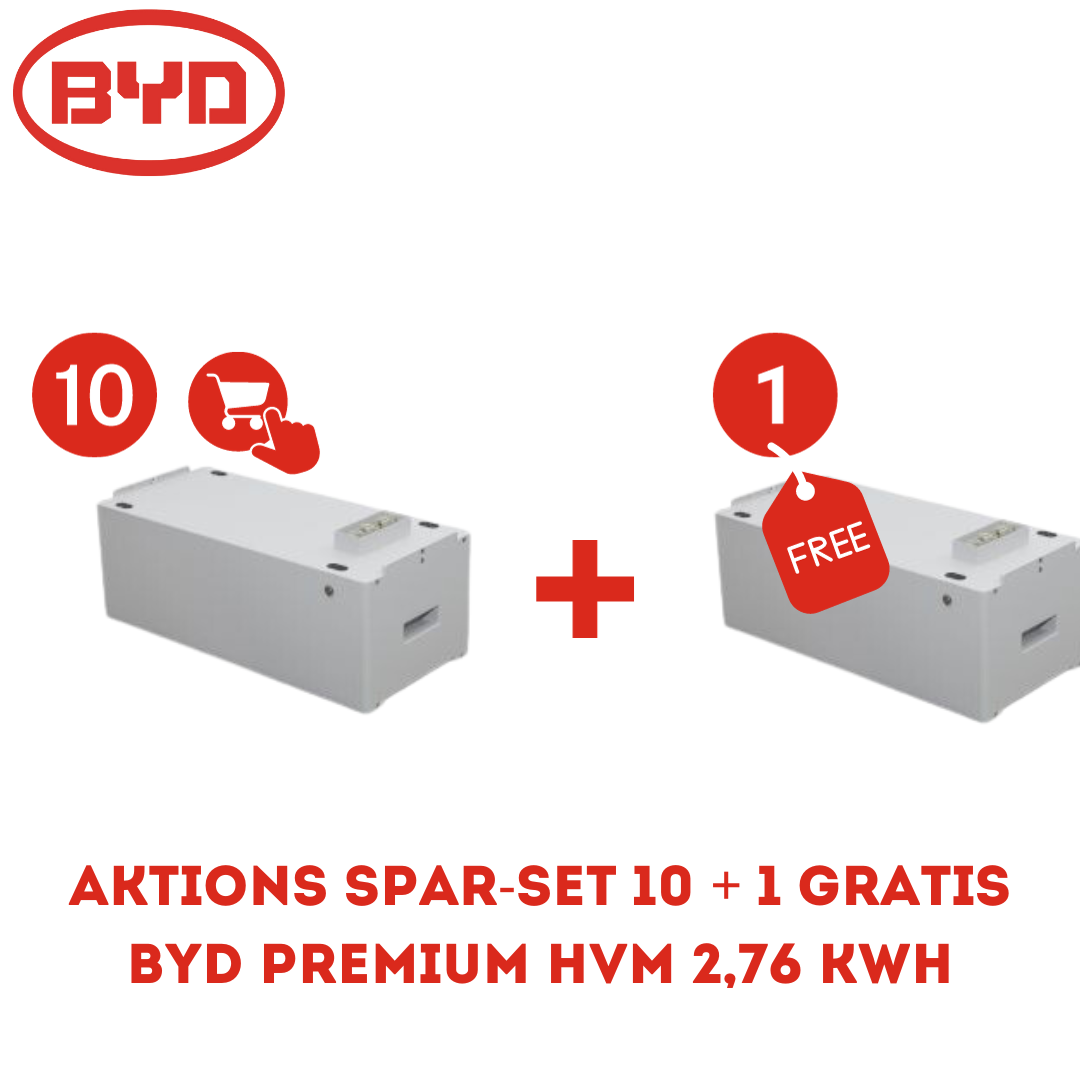 Aktions Spar-Set 10 + 1 Gratis BYD Premium HVM 2,76 kWh