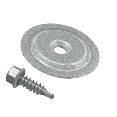 SOL-50 Bautenschutzmatten-Klemmhalter (2 Halteteller mit Bohrschrauben)