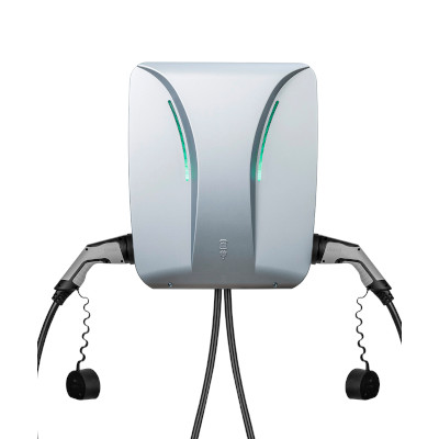 Hardy Barth Wallbox cPH2  2T22 Typ 2 (links), Typ 2 Ladekabel 5m glatt (rechts)