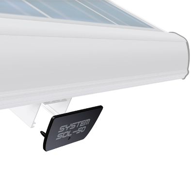 SOL-50 Premium Vertikalendkappe VE10 schwarz