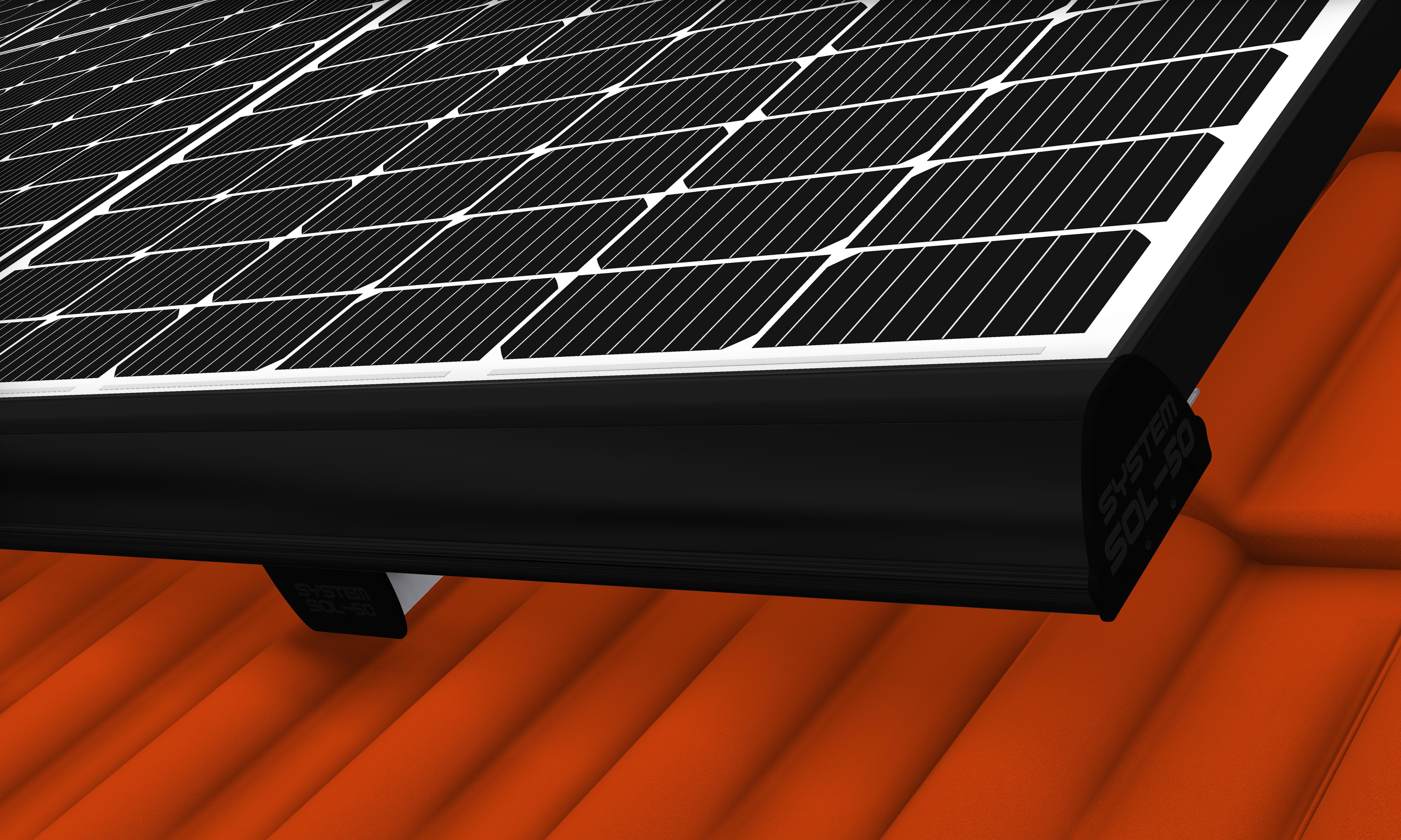 SOL-50 Premium Vertikalendkappe VE10 schwarz