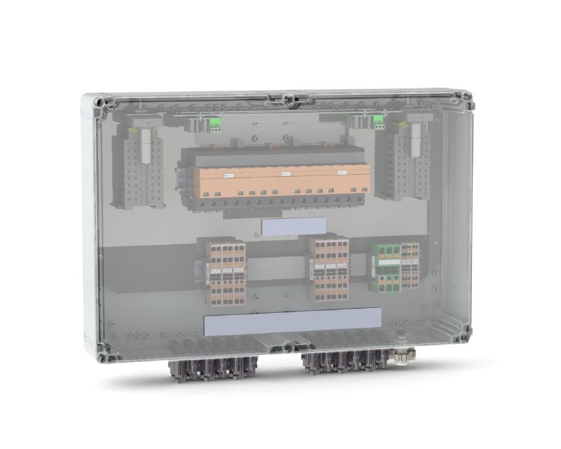 Weidmüller Feuerwehrschalter 1100V, 6 MPP, 2 Ein-/1 Ausgang pro MPP, Fernabschalter, ÜSS I / II, WM4C